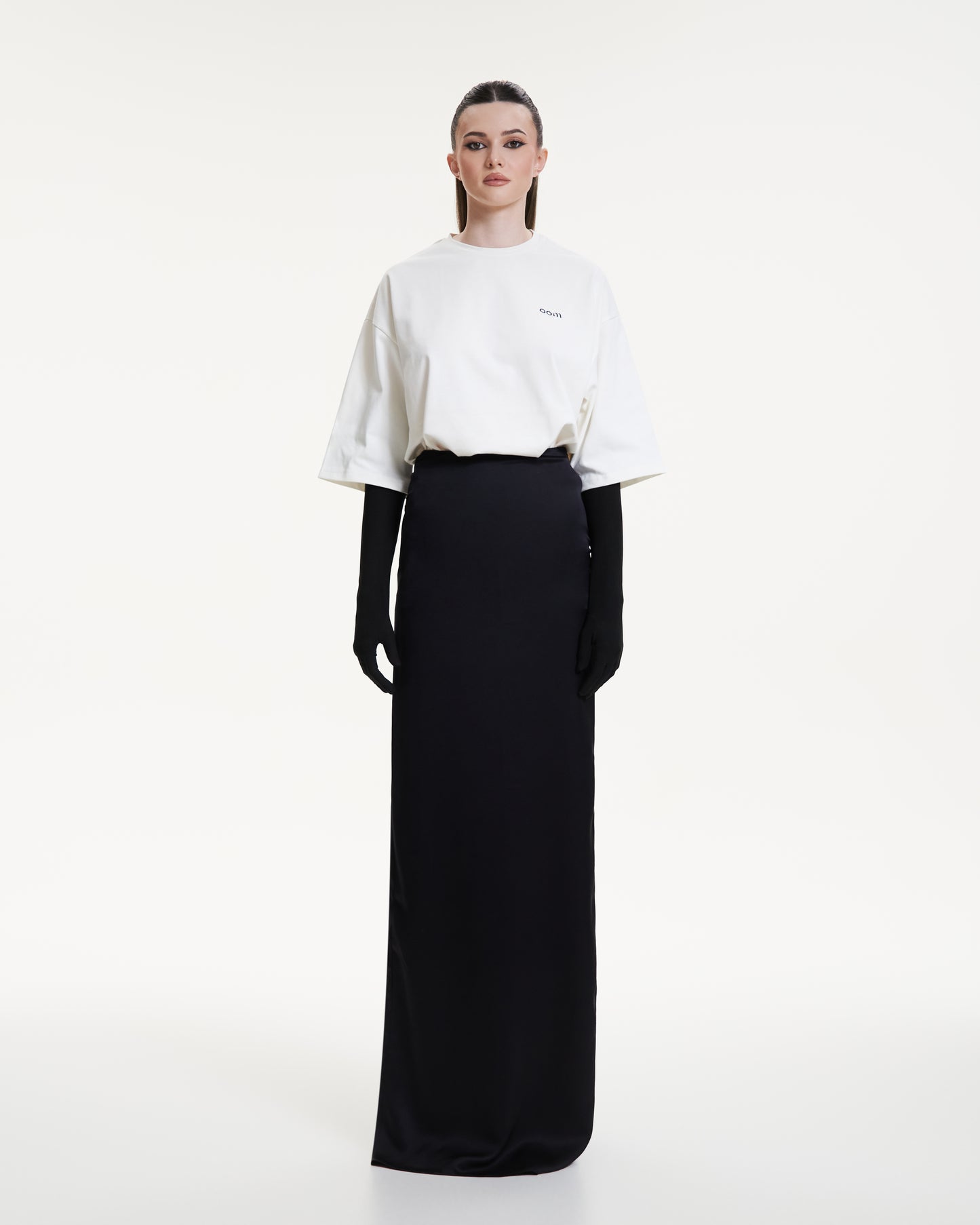 Silk maxi skirt