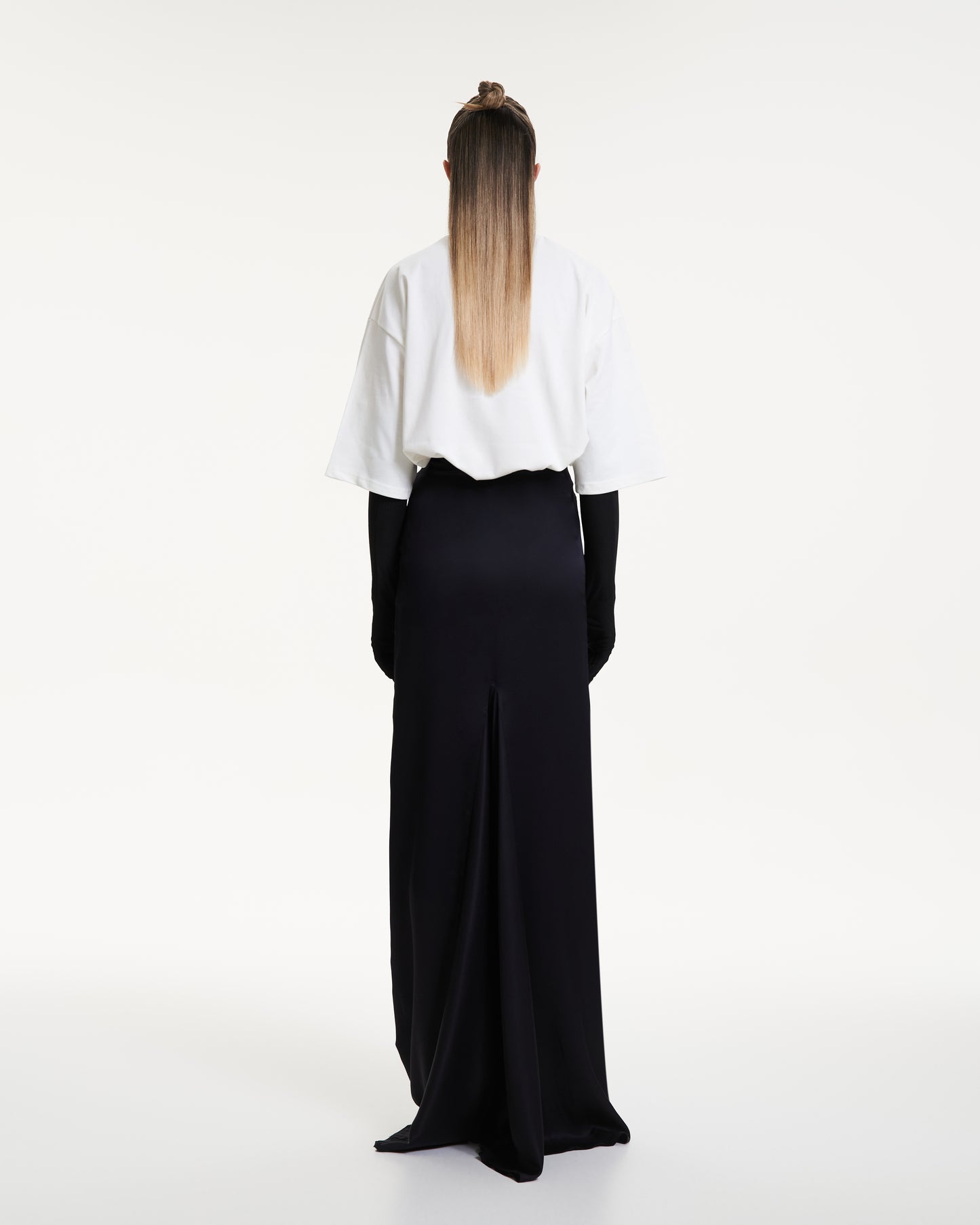 Silk maxi skirt