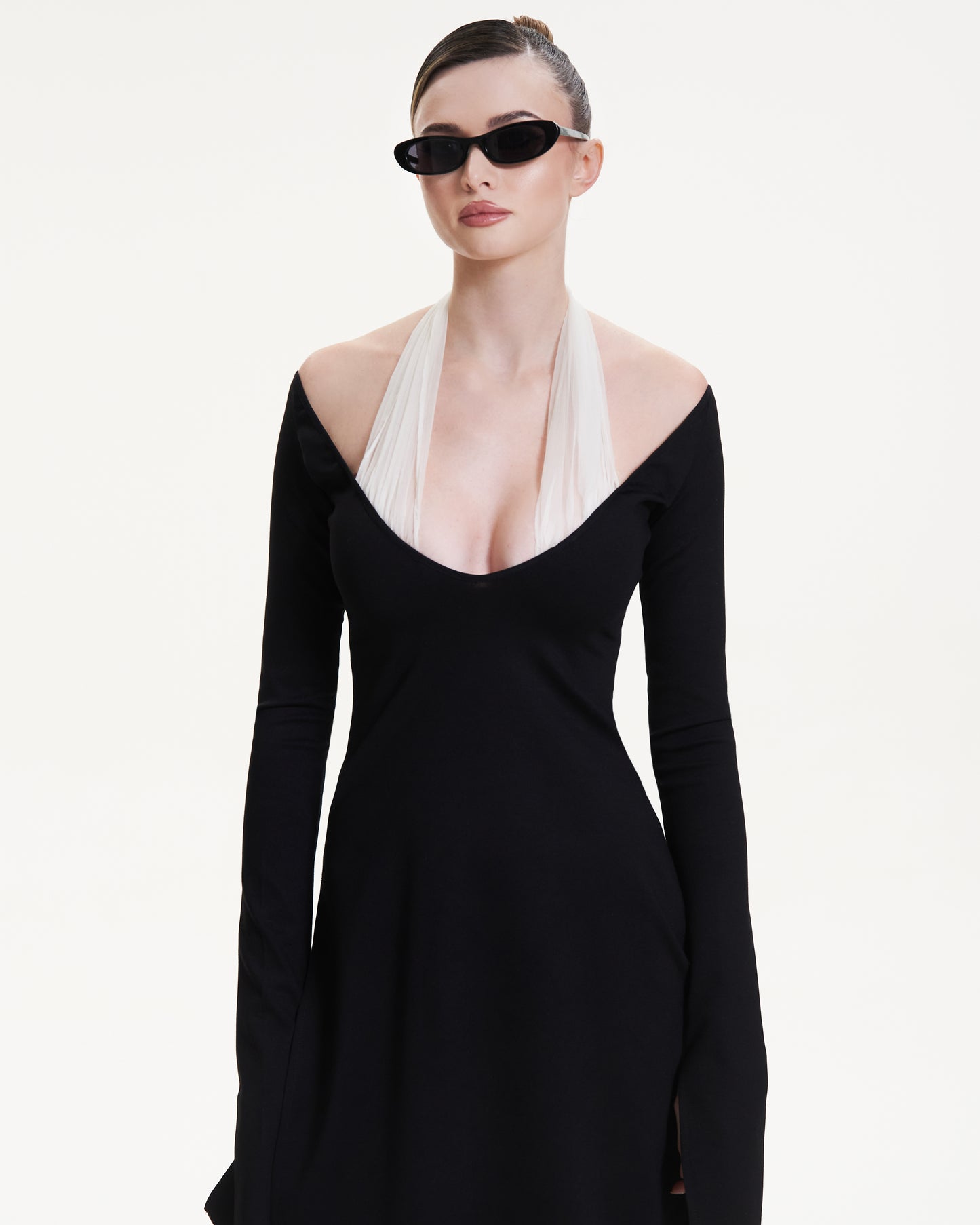 Silk sash maxi dress