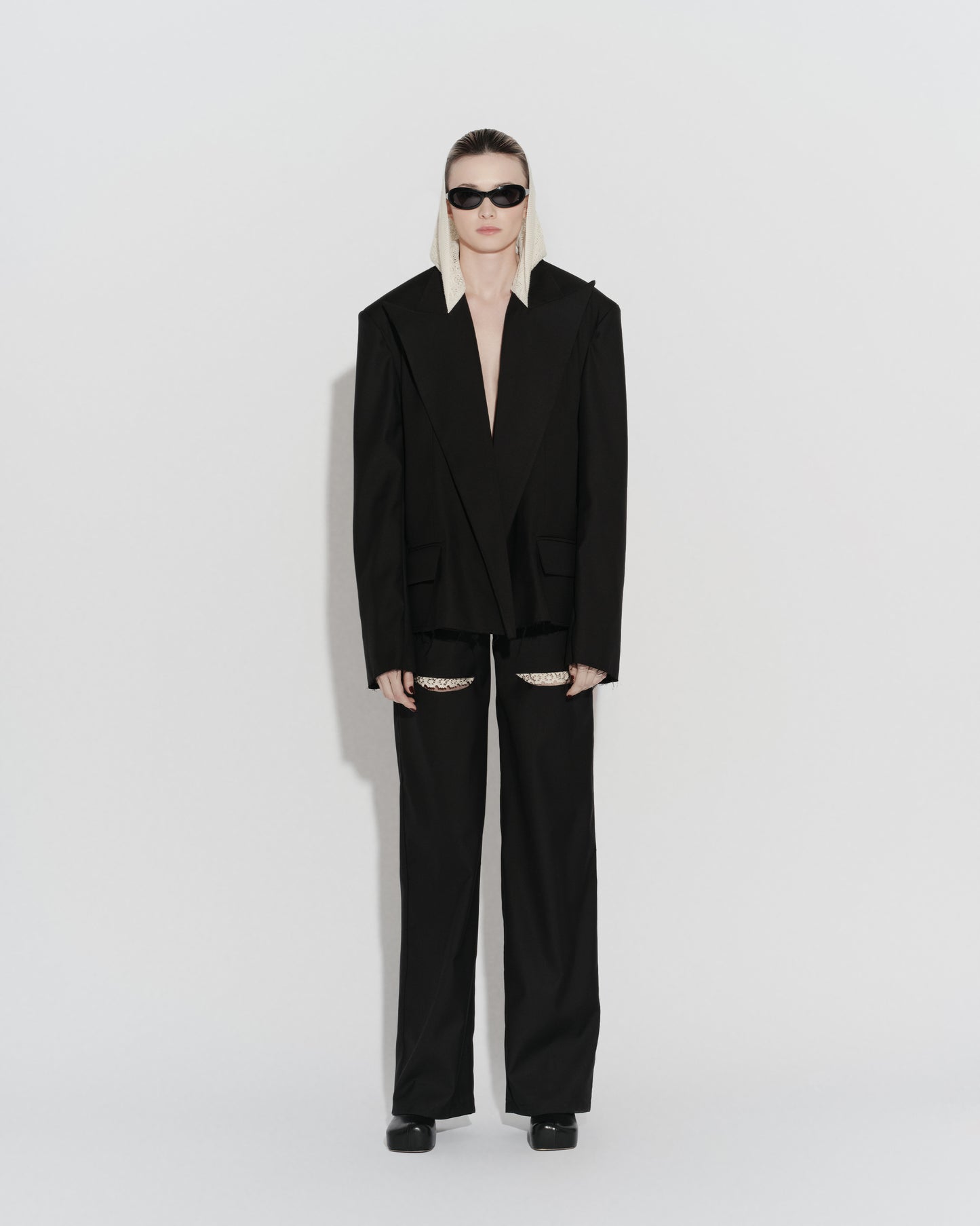 "CANDLELIT" HOODED BLAZER