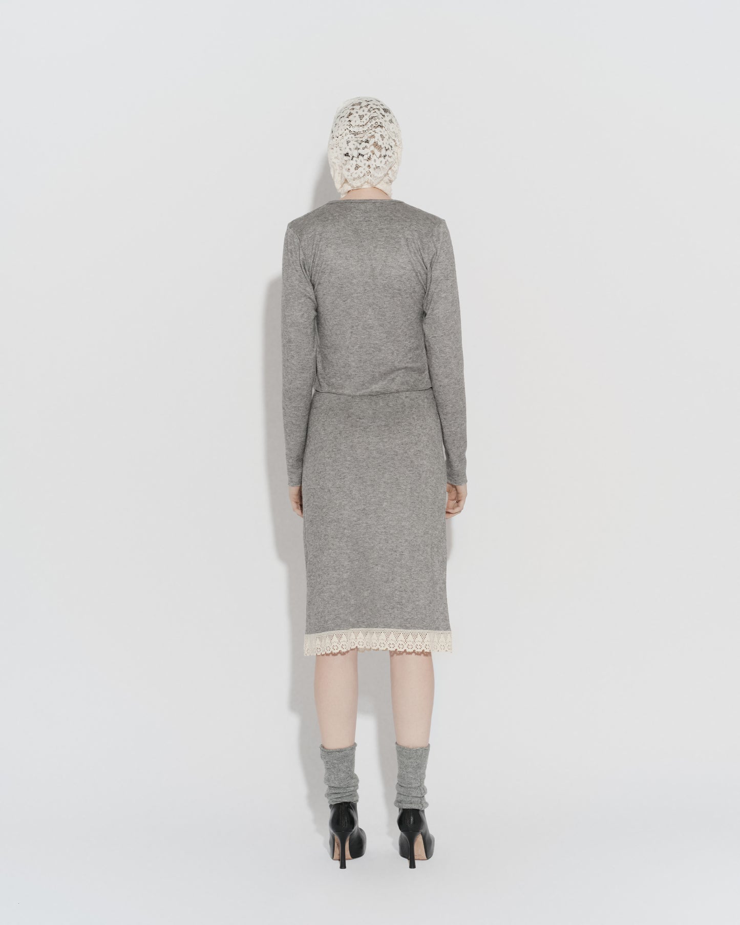 "COLD SHOULDER" KNIT CARDIGAN