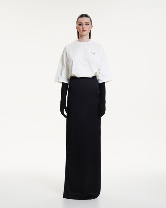 Silk maxi skirt
