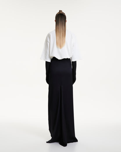 Silk maxi skirt