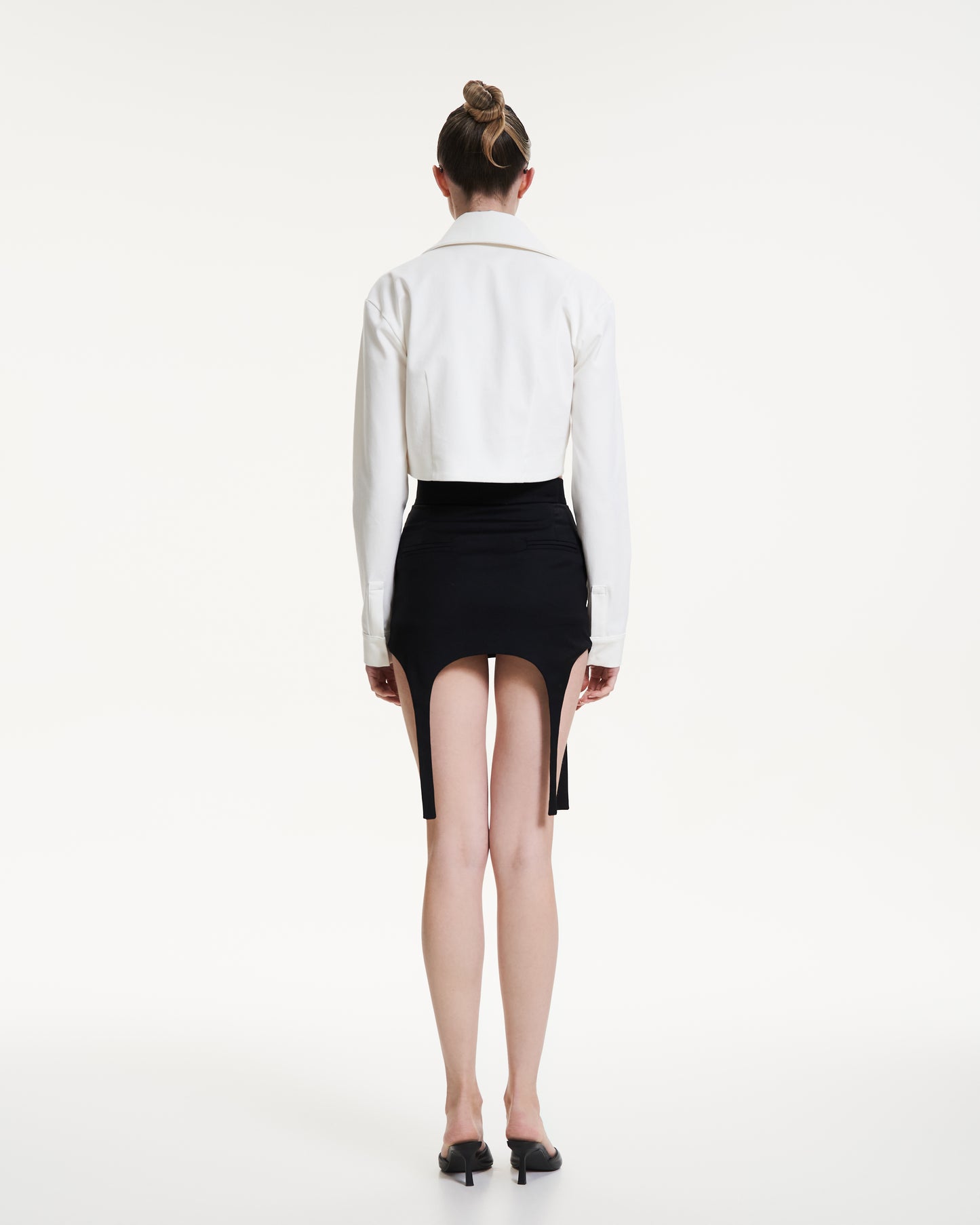 Wool garter skirt