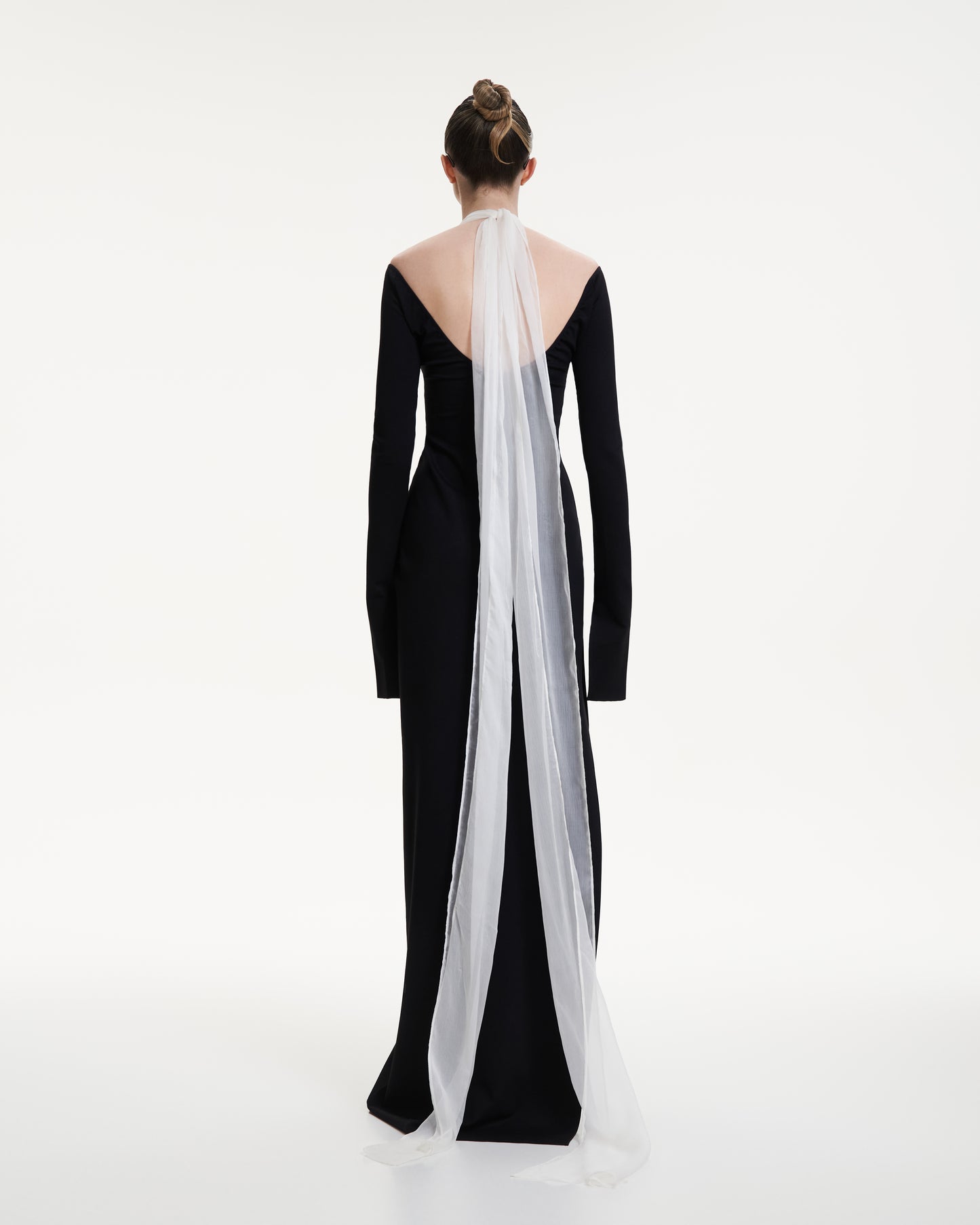 Silk sash maxi dress
