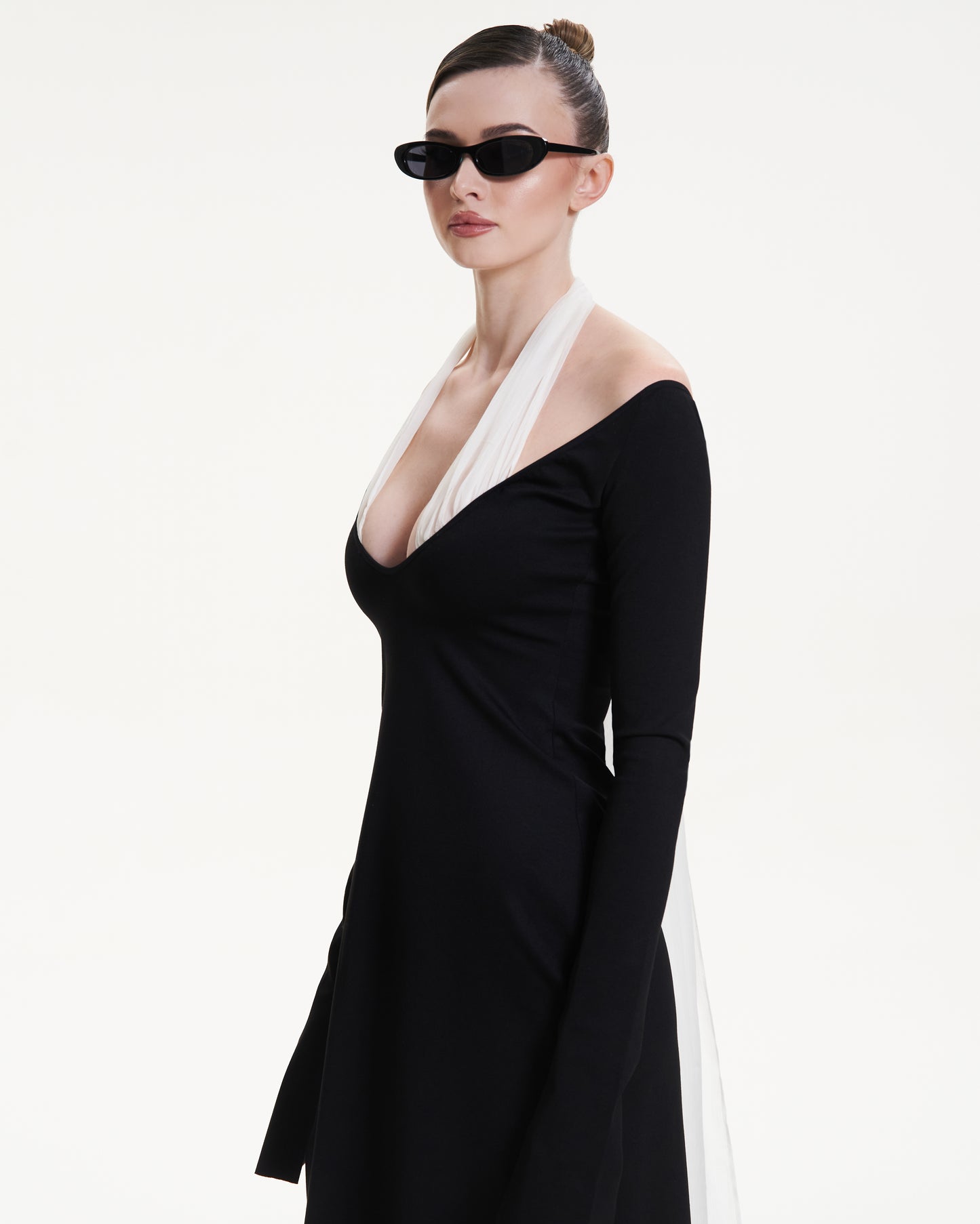 Silk sash maxi dress
