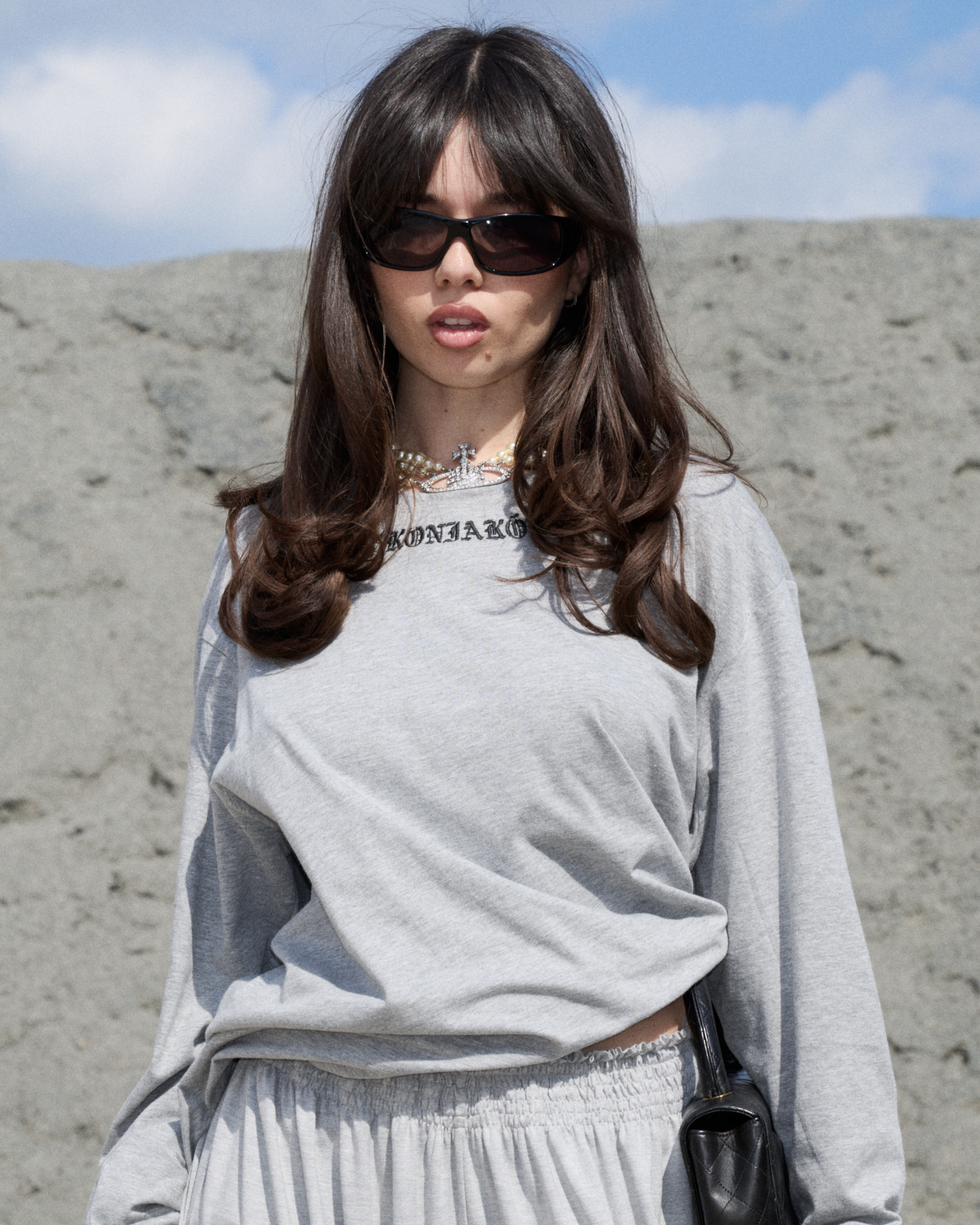 Koni Core Blouse - Grey Melange