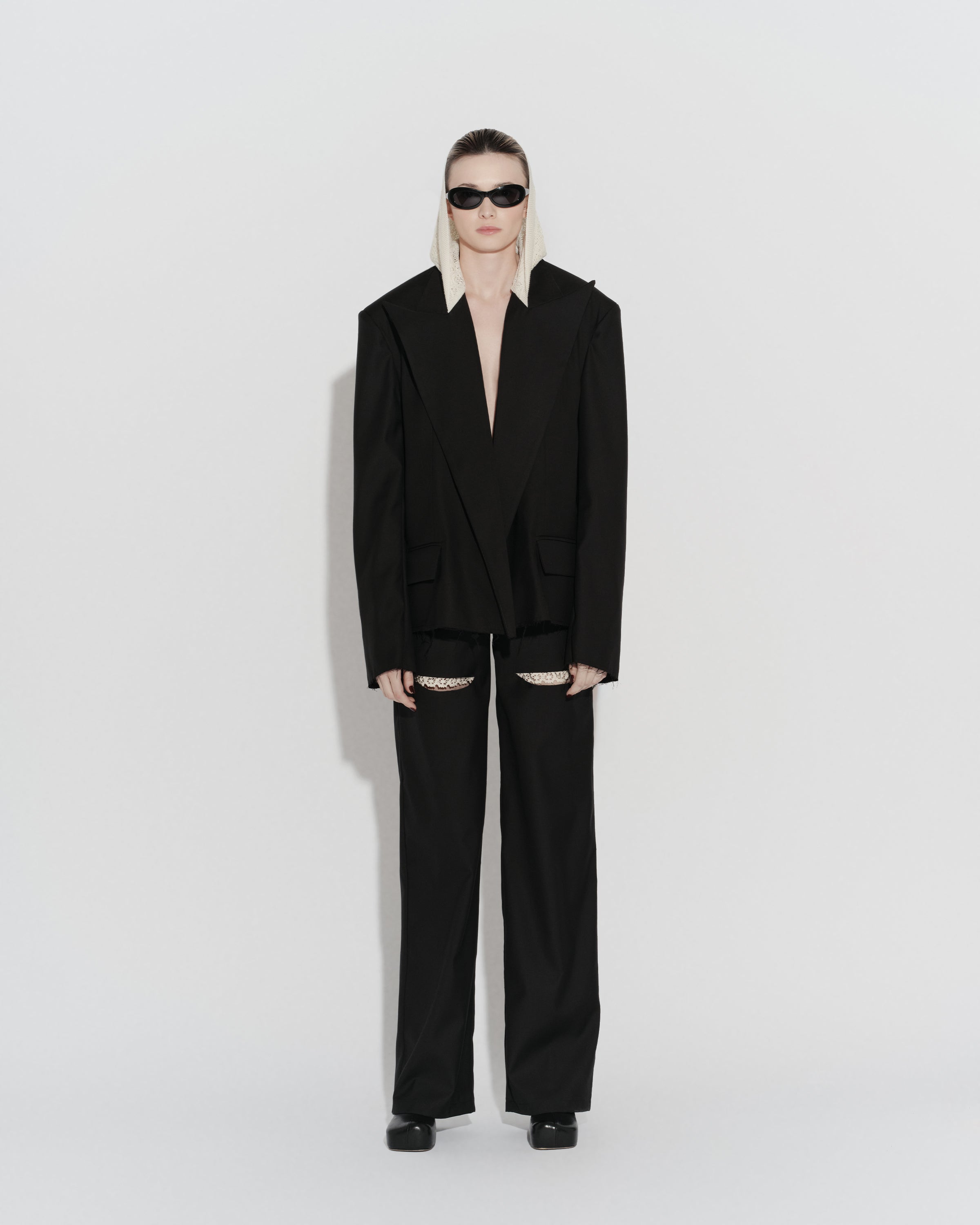 "Candlelit" Hooded Blazer